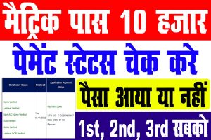 Bihar board matric scholarship payment status check 2023 | बिहार बोर्ड मैट्रिक पेमेंट स्टेटस चेक करे, पैसा बैंक में आया या नहीं : very useful