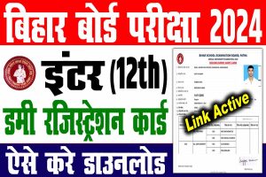 Bihar board inter dummy registration card 2024 | बिहार बोर्ड 12वीं डमी रजिस्ट्रेशन कार्ड डाउनलोड 2024 : very useful