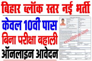 Bihar block krp vacancy 2024 | बिहार ब्लॉक krp बंपर बहाली 2024, केवल 10वीं पास : very useful