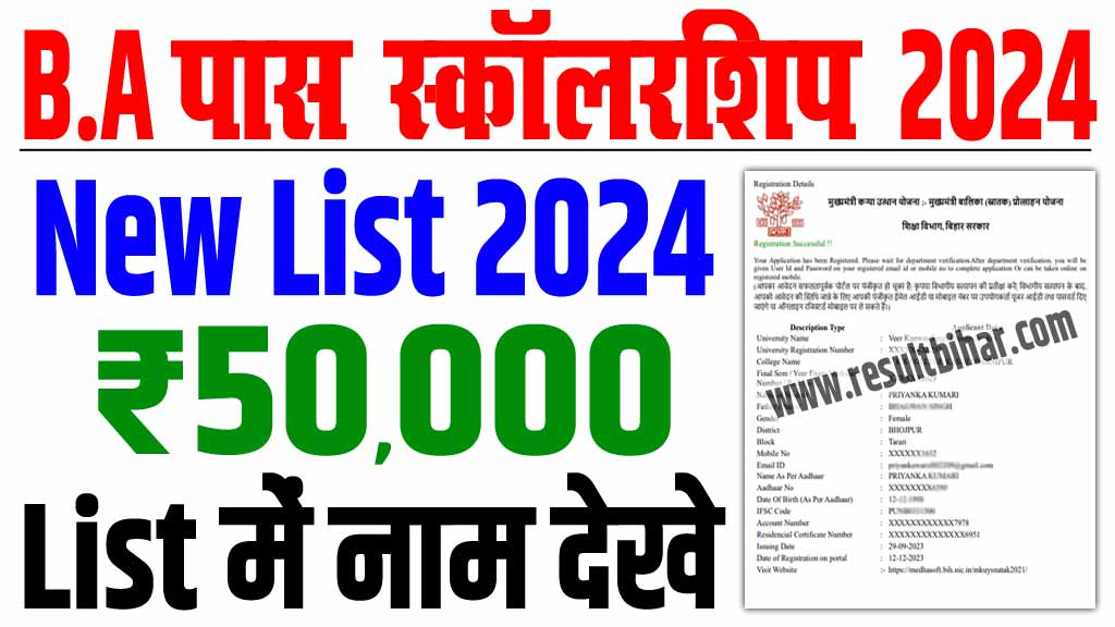 Bihar graduation scholarship list kaise dekhe 2024